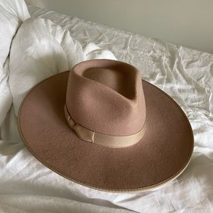 Lack Of Color Tan Wide-Brim Hat
